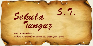 Sekula Tunguz vizit kartica